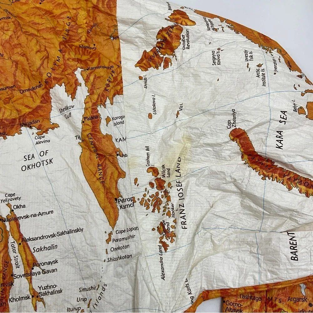 Tyvec RARE Y2K Vintage Leslie Jordan Map Jacket Collector’s Item Kurt Cobain L - Picture 13 of 16